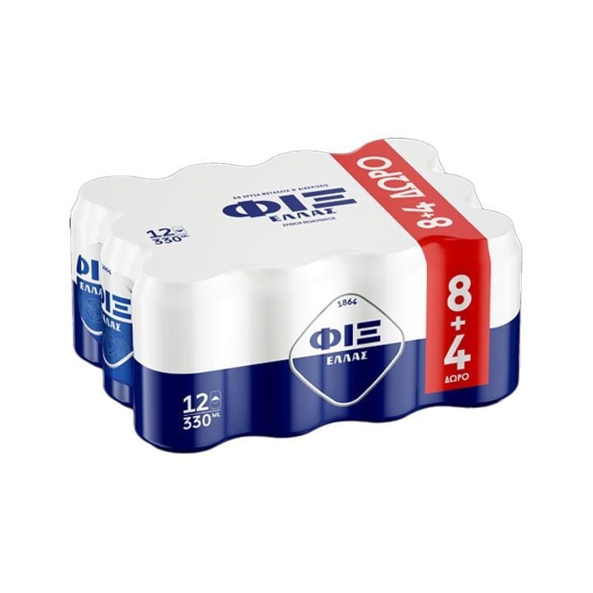 Fix Hellas Lager Κουτί 12x330ml 8+4 Δώρο