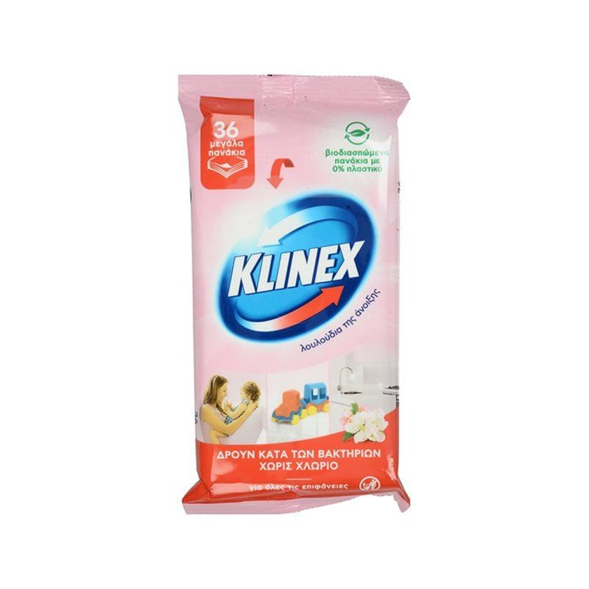 Klinex Υγρά Πανάκια Λουλούδια 36τεμ