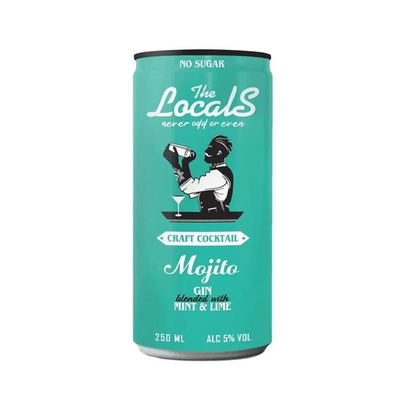 The Locals Mojito Gin Blended with Mint & Lime Χωρίς Ζάχαρη 250ml