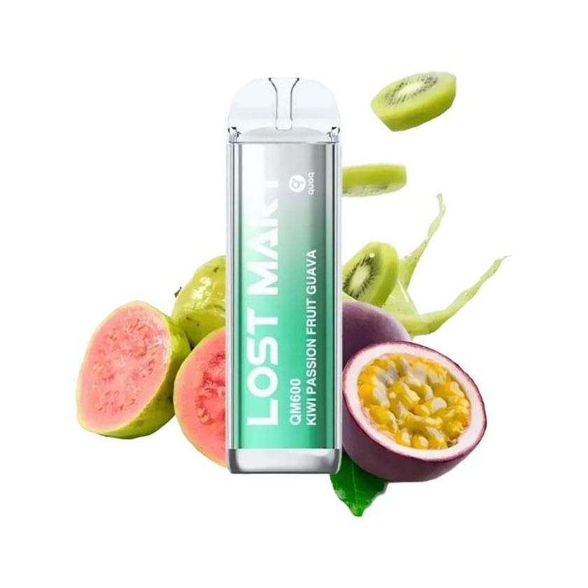 Lost Mary QM600 Ηλεκτρονικό Τσιγάρο μιας Χρήσης Kiwi Passion Fruit Guava 20mg 2ml 600 Puffs