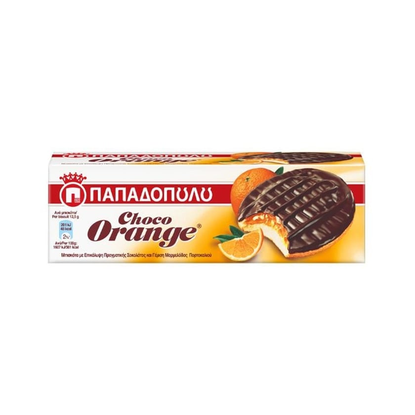 Παπαδοπούλου Μπισκότα Γεμιστά Choco Orange 150g