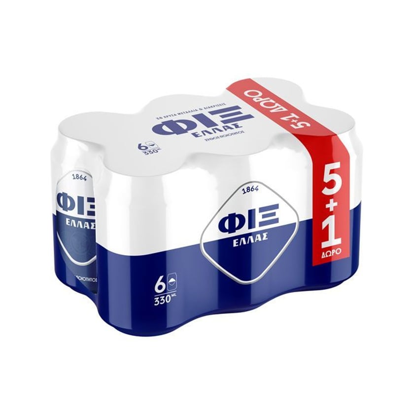 Fix Hellas Lager Κουτί 6x330ml 5+1 Δώρο