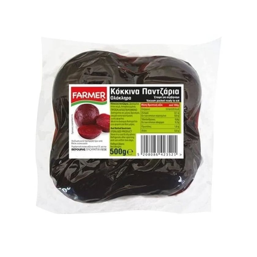 Farmer Παντζάρια Λιθουανίας Βρασμένα σε Ατμό 500g