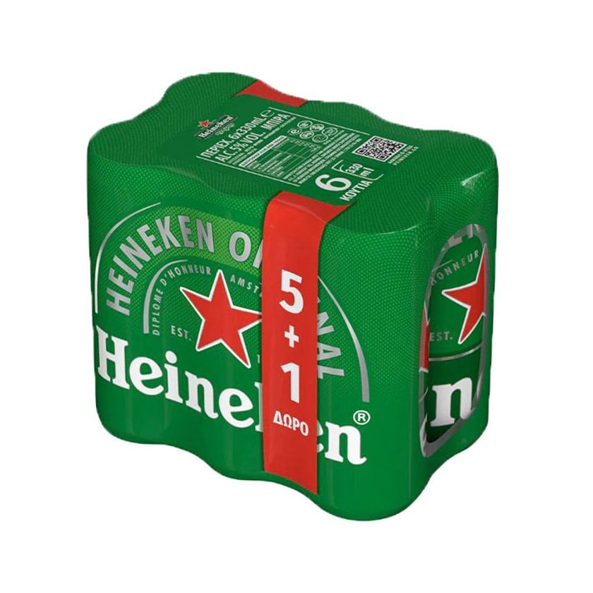 Heineken Κουτί 6x330ml 5+1 Δώρο