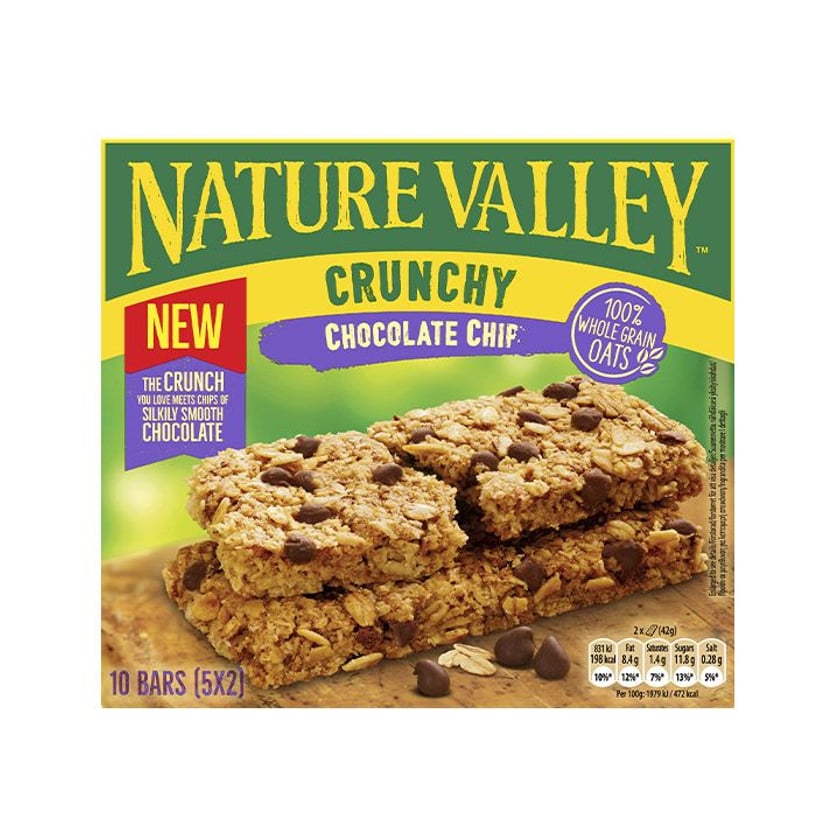 Nature Valley Crunchy Μπάρες με Κομμάτια Σοκολάτας 5x42g