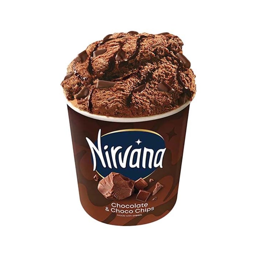 Nirvana Παγωτό Οικογενειακό Chocolate & Chocolate Chips 750ml