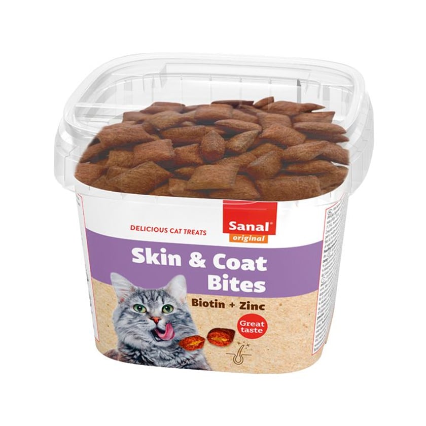 Sanal Λιχουδιές για Γάτες Μπουκιές Skin & Coat 75g