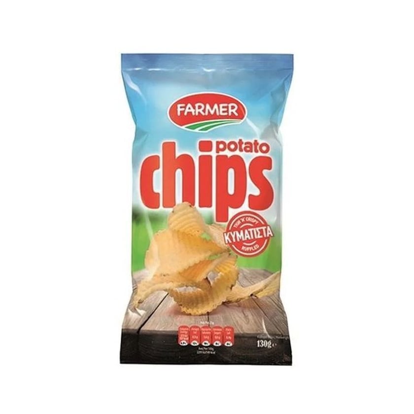 Farmer Πατατάκια Κυματιστά με Αλάτι 130g