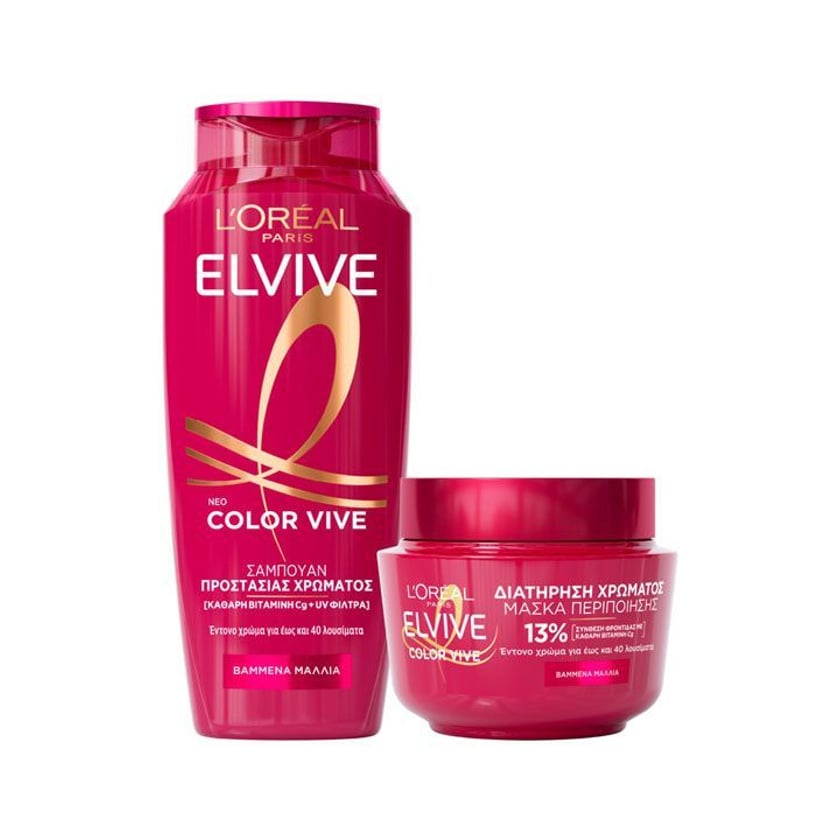 Elvive Color Vive Σαμπουάν 400ml & Μάσκα 300ml για Βαμμένα Μαλλιά