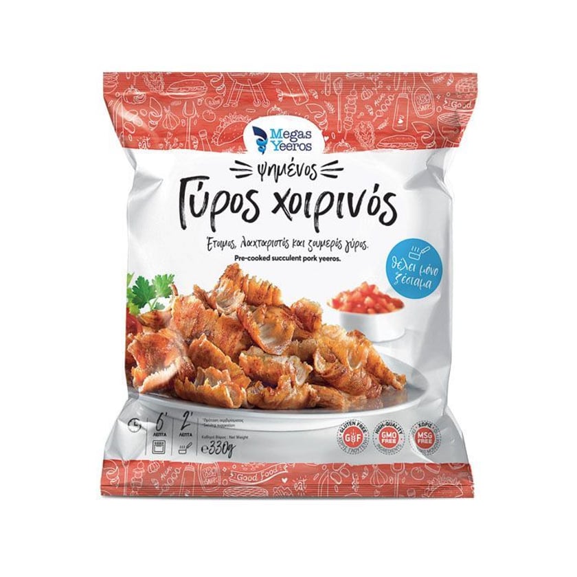 Megas Yeeros Γύρος Χοιρινόs 330g
