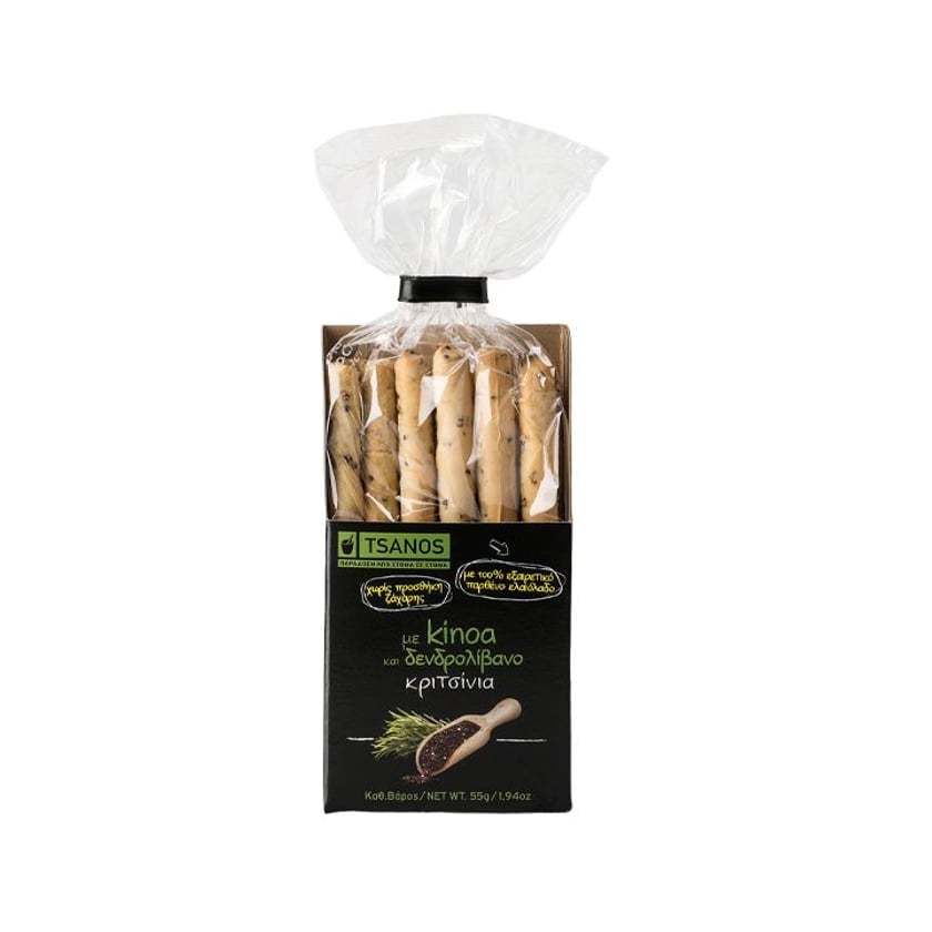 Tsanos Κριτσίνια με Κινόα & Δενδρολίβανο 55g