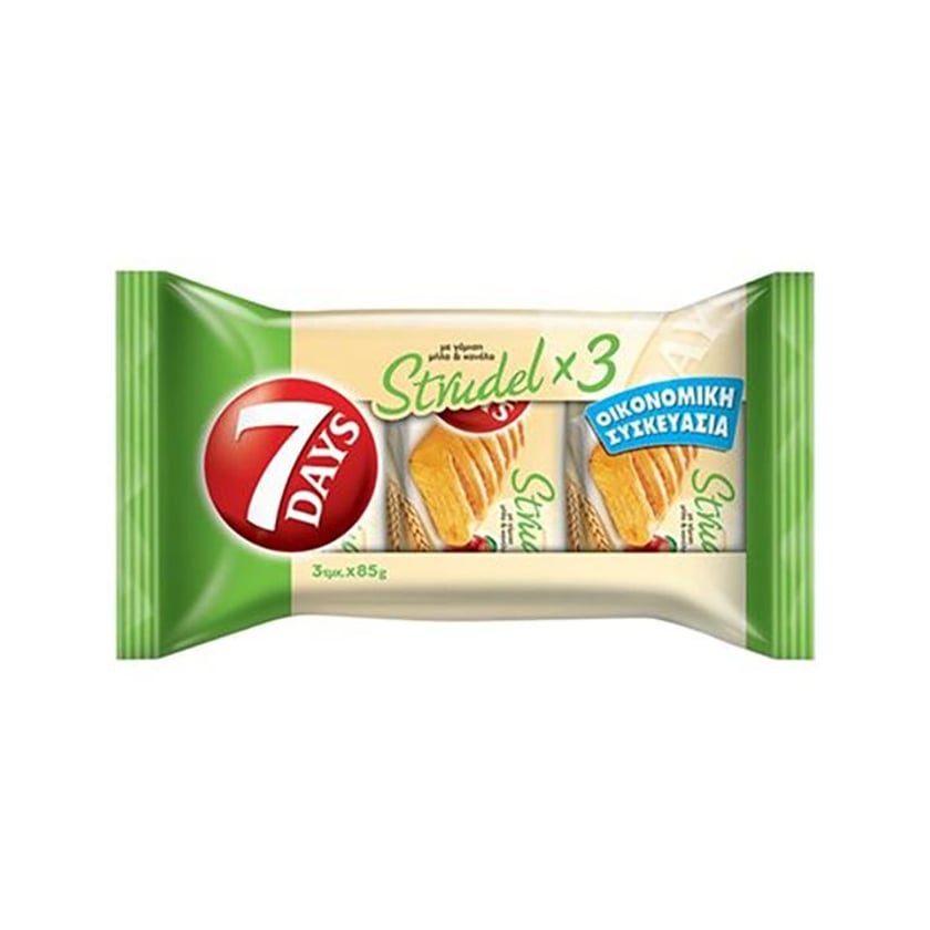 7Days Strudel Mήλο & Kανέλα 3x85g