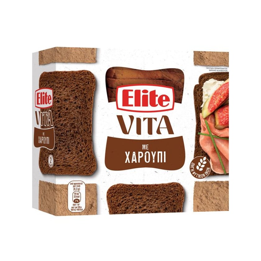 Elite Φρυγανιές με Χαρούπι 250g