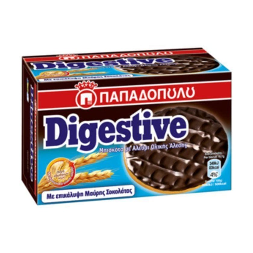 Παπαδοπούλου Μπισκότα Digestive Μαύρη Σοκολάτα 200g