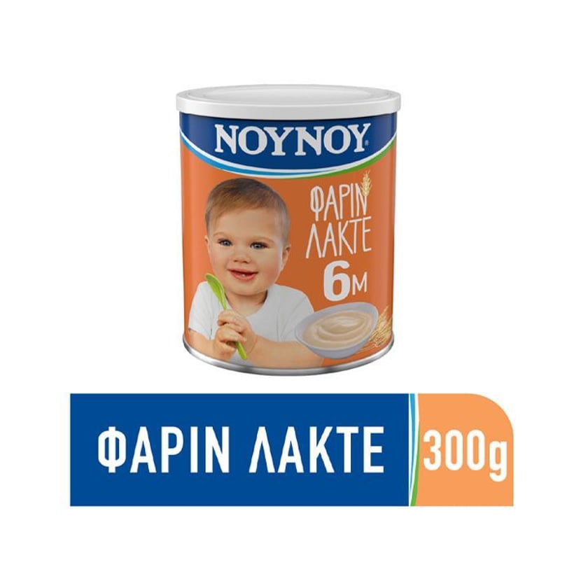 Νουνού Φαρίν Λακτέ Σιτάλευρο & Γάλα από 6+ μηνών 300g