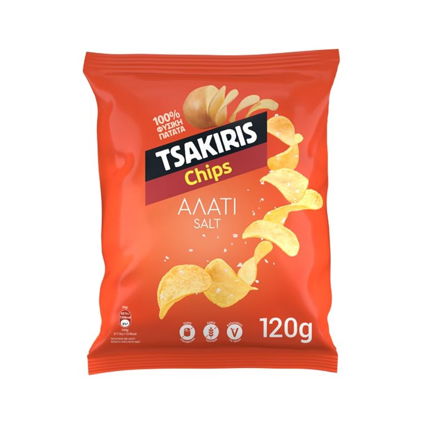 Tsakiris Πατατάκια Αλάτι 120g