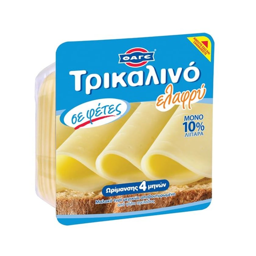 Φάγε Τρικαλινό Ημίσκληρο Τυρί Light Σε Φέτες 200g