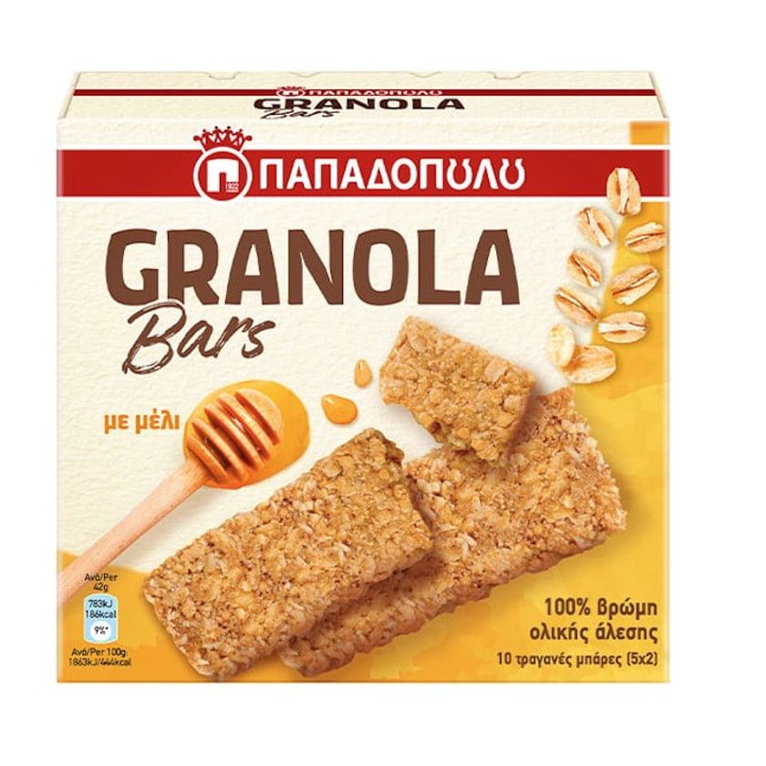 Παπαδοπούλου Μπάρα Δημητριακών Granola με Μέλι 5x42g