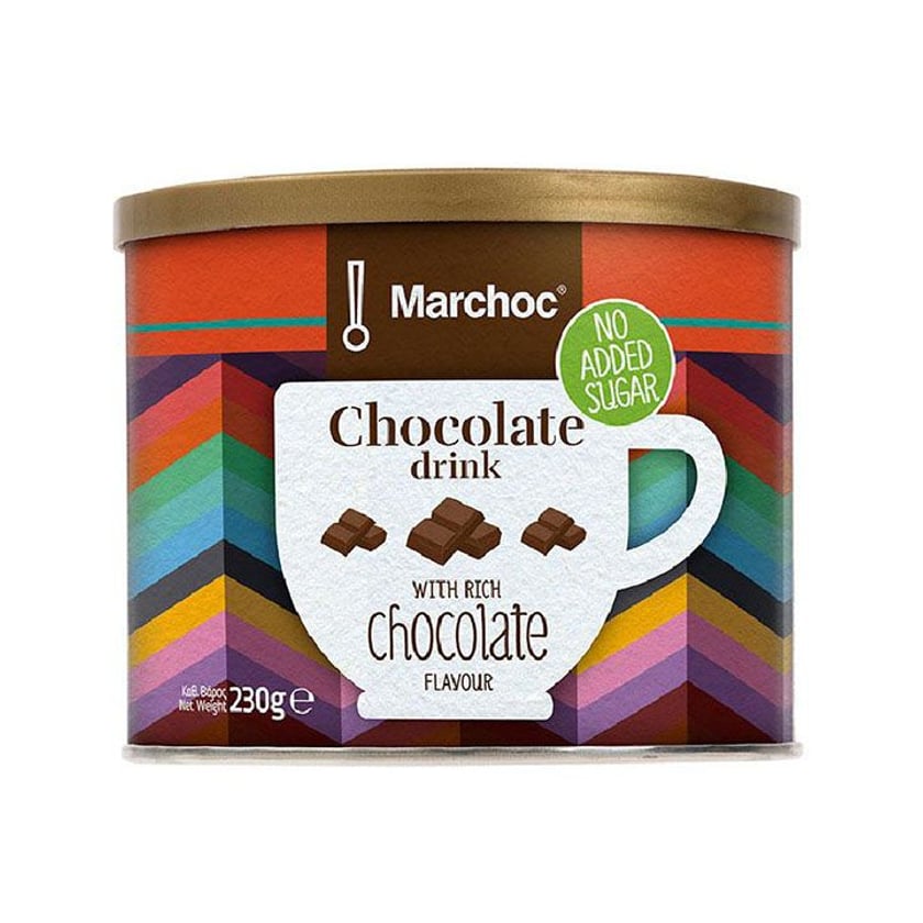 Marchoc Ρόφημα Σοκολάτας Γάλακτος Χωρίς Ζάχαρη 230g