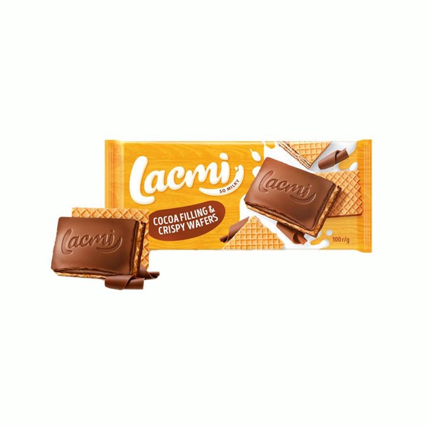 Roshen Lacmi Σοκολάτα Γάλακτος με Γέμιση Γάλακτος & Γκοφρέτα Κακάο 90g
