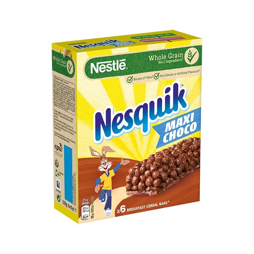 Nesquik Μπάρα Δημητριακών Maxi Choco Cereal 6x25g