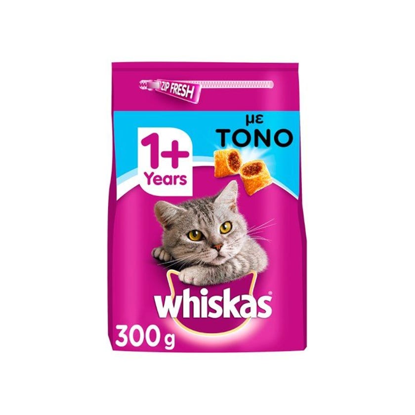 Whiskas Afult 1+ Πλήρης Ξηρή Τροφή με Τόνο 300g