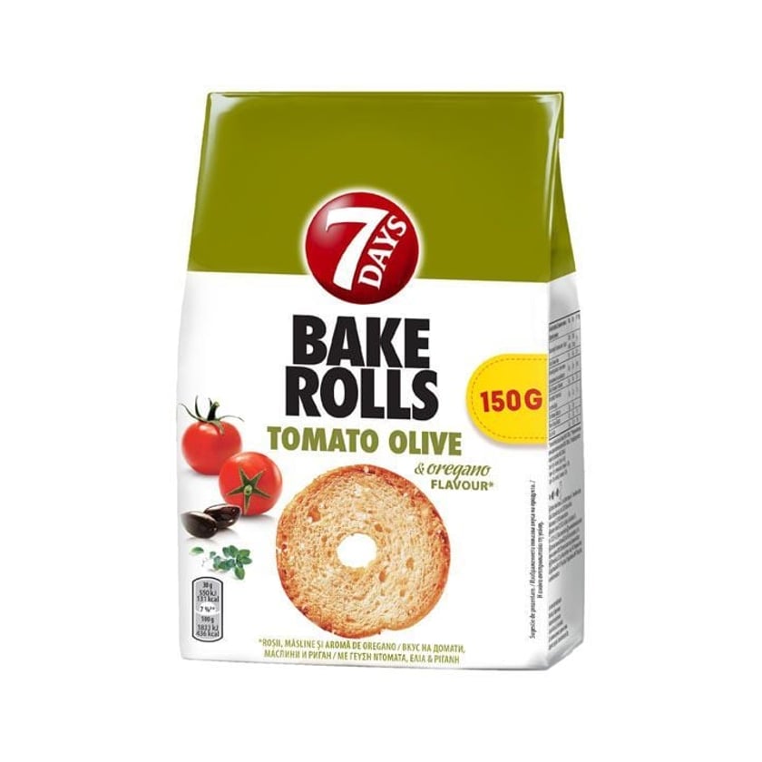 7Days Bake Rolls Ντομάτα & Ελιά 150g