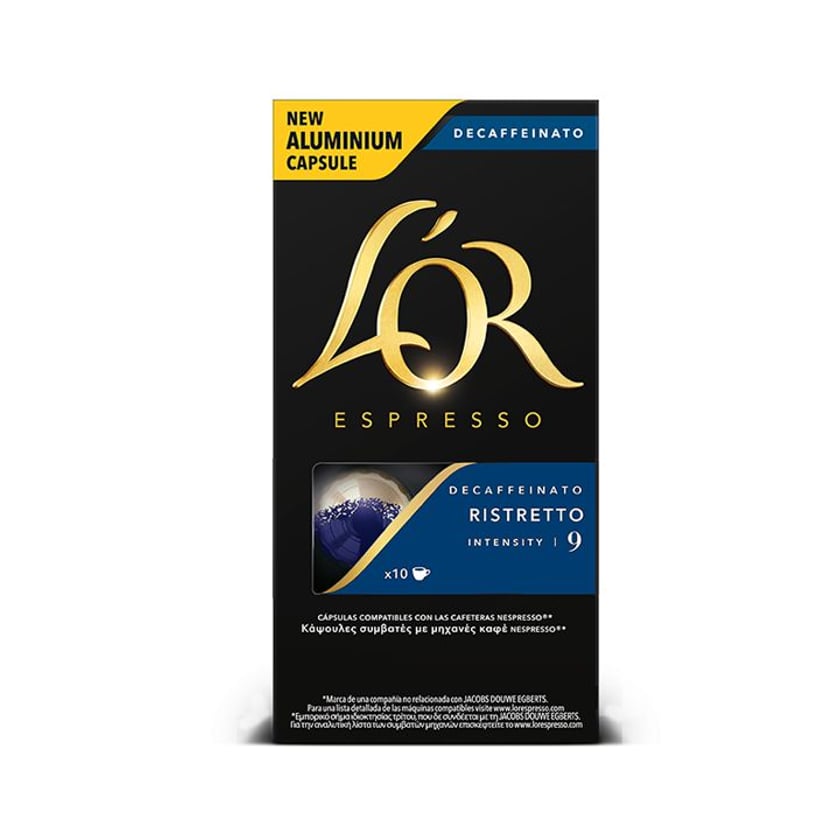 L`Or Κάψουλες Ristretto Decaf Συμβατές με Μηχανές Nespresso 10τεμ