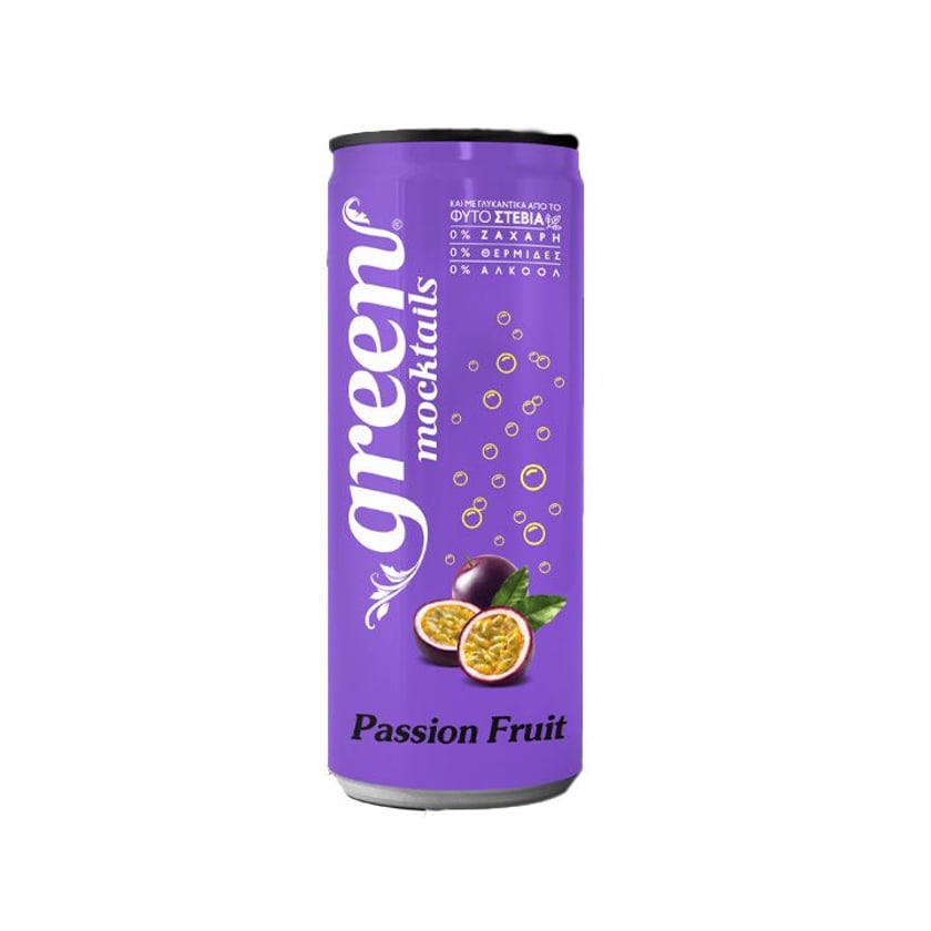 Green Mocktails Passion Fruit Χωρίς Ζάχαρη 330ml