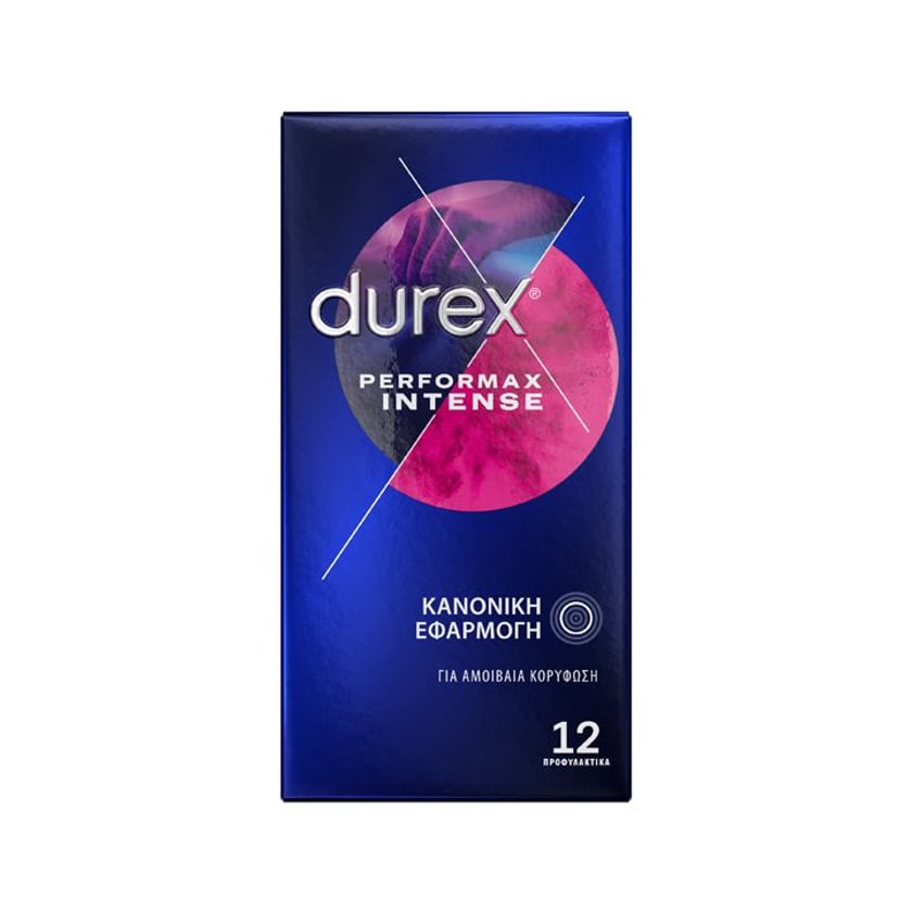 Durex Προφυλακτικά Με Κουκκίδες, Ραβδώσεις & Επιβραδυντικό Gel Performax Intense Κανονική Εφαρμογή 12τεμ