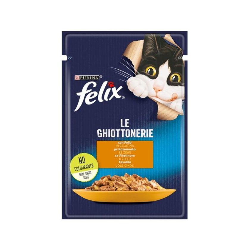 Felix Agail Υγρή Τροφή για Γάτες Κοτόπουλο Με Ζελέ Σε Φακελάκι 85g