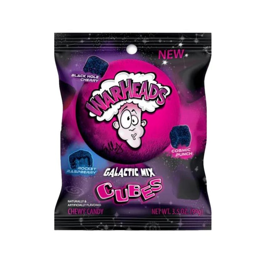 Warheads Καραμέλες Galactic Mix Cubes 99g