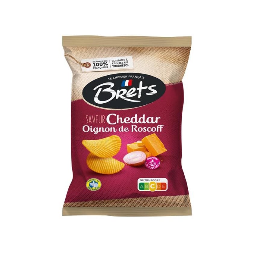 Brets Πατατάκια Cheddar & Κρεμμύδι Roscoff 125g