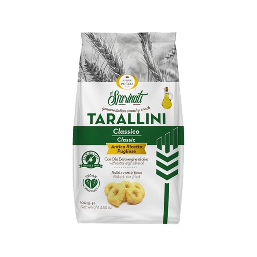 Terre Di Puglia Tarallini Αλμυρά Μπισκότα CLassic με Παρθένο Ελαιόλαδο 100g