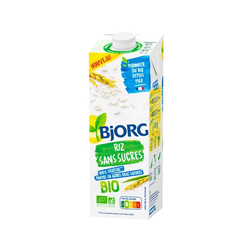 Bjorg Ρόφημα Ρυζιού Χωρίς Ζάχαρη Bio 1l