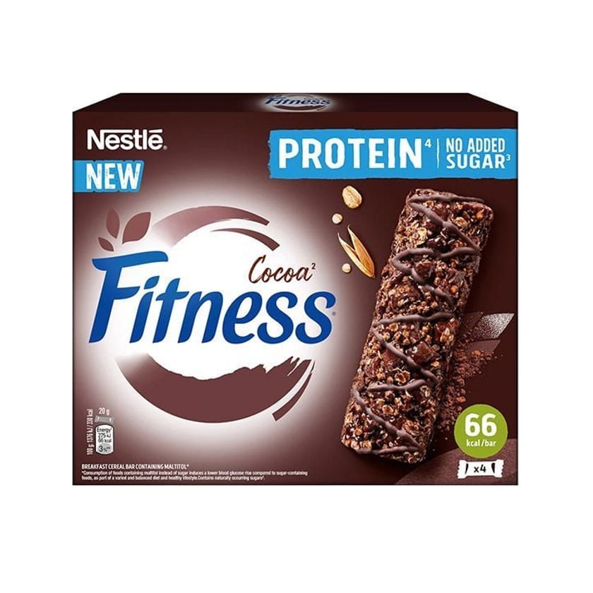 Nestle Fitness Μπάρες Δημητριακών Cocoa Protein 4x20g