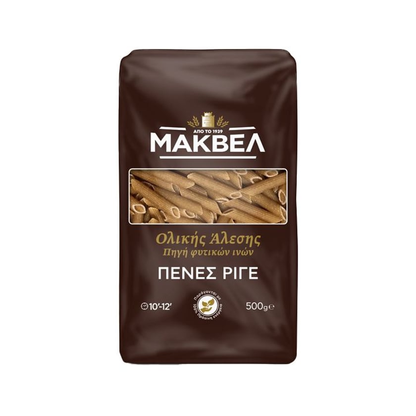 Μάκβελ Πέννες Ριγέ Ολικής Άλεσης 500g