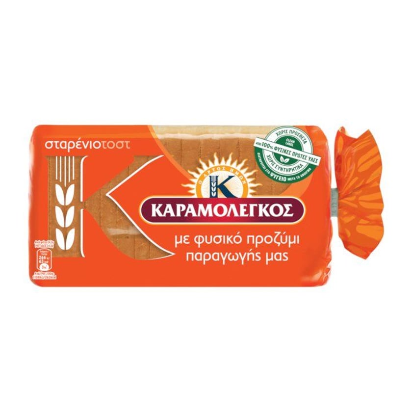 Καραμολέγκος Mini Ψωμί Τοστ Σταρένιο 340g