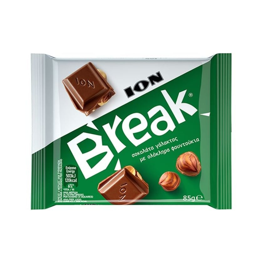 Ίον Break Σοκολάτα Γάλακτος με Φουντούκι 85g