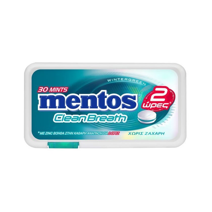 Mentos Καραμέλες Clean Breath Wintergreen 21g