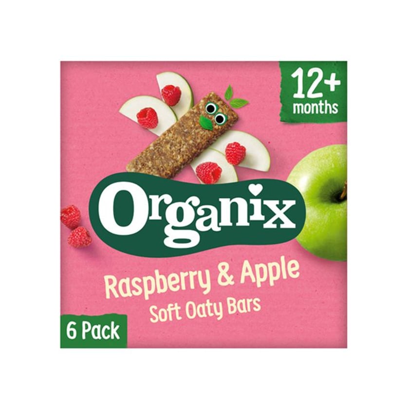 Organix Μπάρες Βρώμης Σμέουρο & Μήλο 12+ Μηνών Bio 6x23g