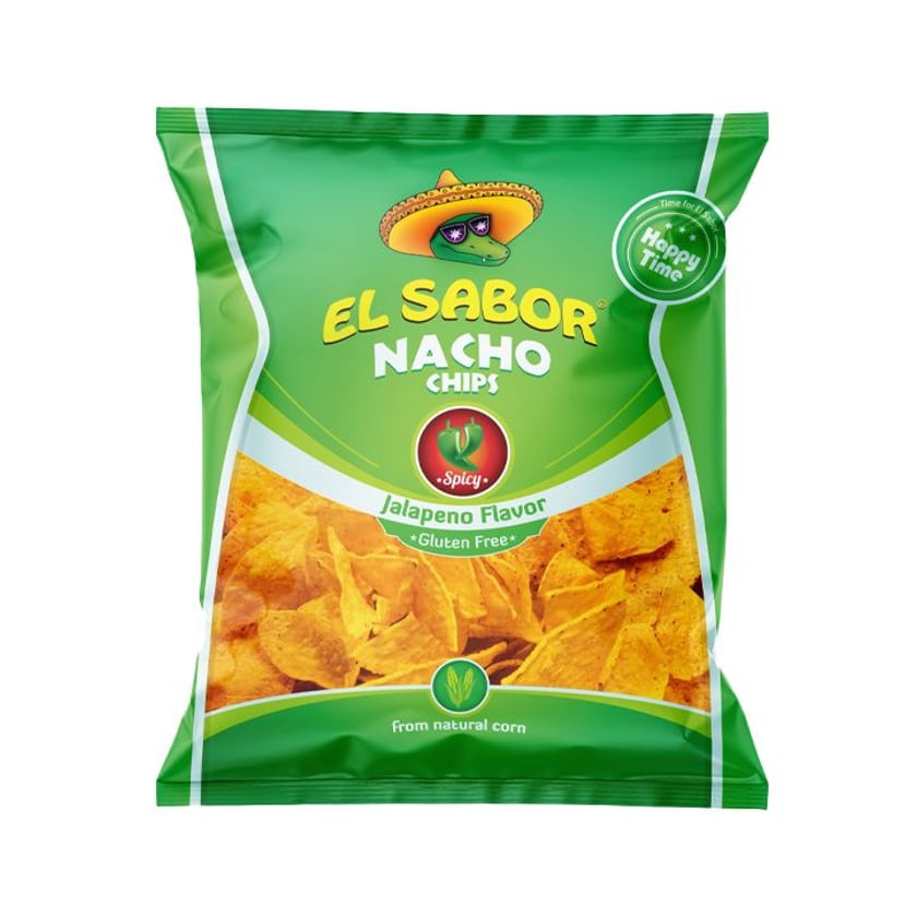 El Sabor Nacho Chips Jalapeno 100g