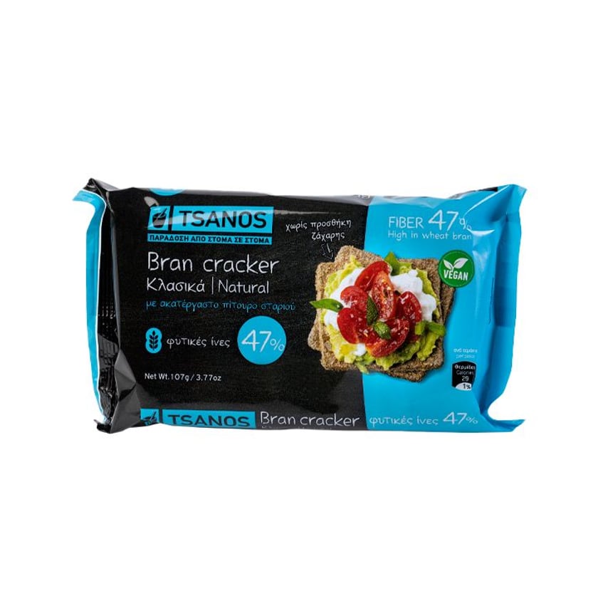Tsanos Bran Crackers Κλασσικά 107g