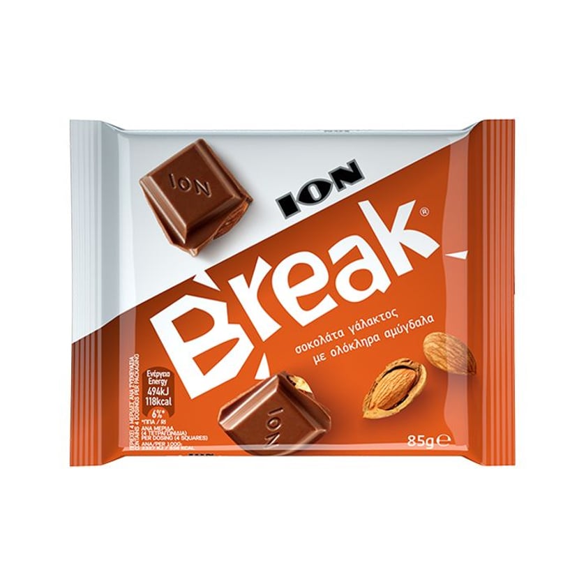 Ίον Break Σοκολάτα Γάλακτος με Αμύγδαλο 85g