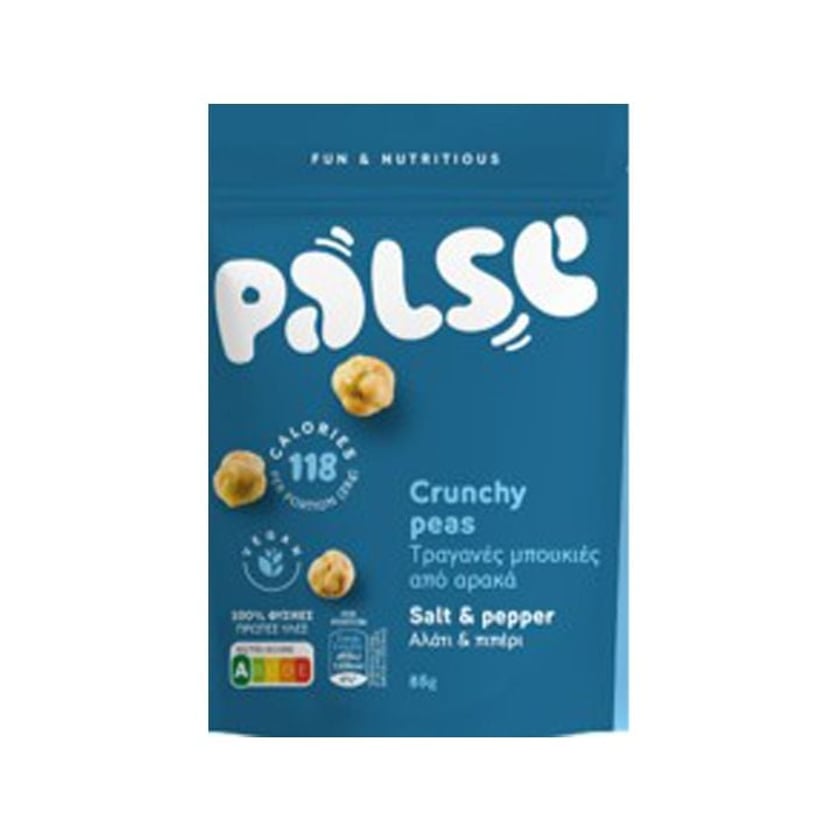 Palse Τραγανές Μπουκιές από Αρακά με Αλάτι & Πιπέρι 85g