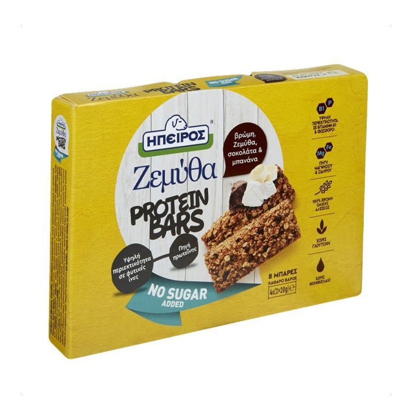 Ήπειρος Ζεμύθα Protein Bars με Μπανάνα & Σοκολάτα 4x40g