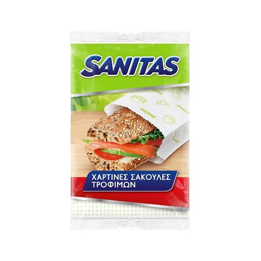 Sanitas Χάρτινες Σακούλες Τροφίμων Large 30τεμ