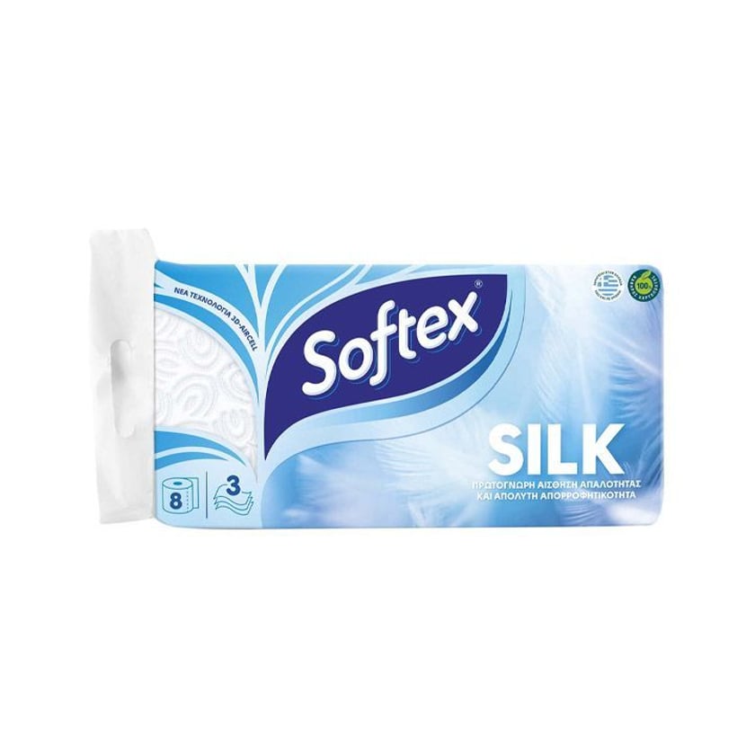 Softex Χαρτί Υγείας 3 Φύλλων Silk 8τεμ 8x95g