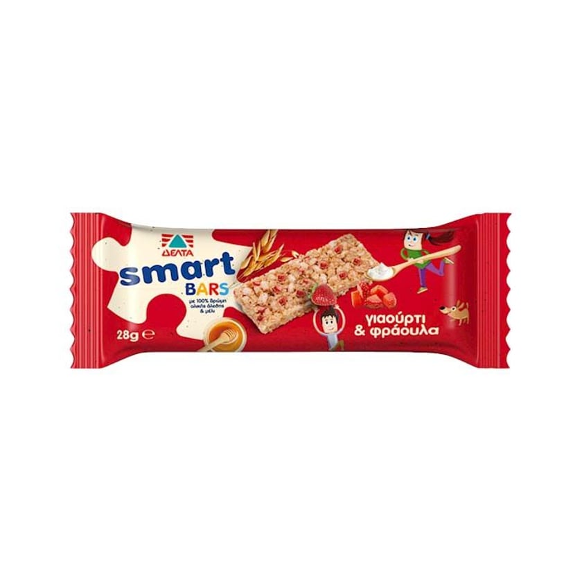 Δέλτα Smart Bars Γιαούρτι & Φράουλα 28g
