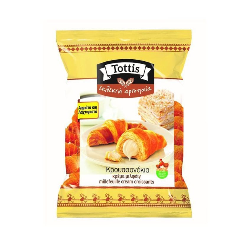 Tottis Κρουασανάκια Κρέμα Μιλφέιγ 300g